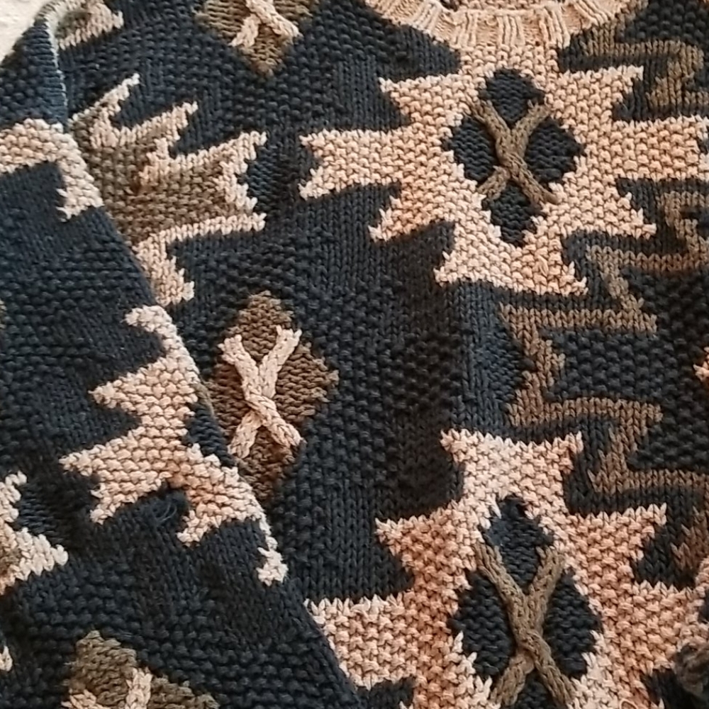 Vintage Embassy Row Chunky Handknit Sweater, Xl - image 2